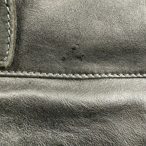 FOSSIL Men Black Leather Duffel Dr Bag Style Weekender Overnight Travel Carry-On - Picture 11 of 12